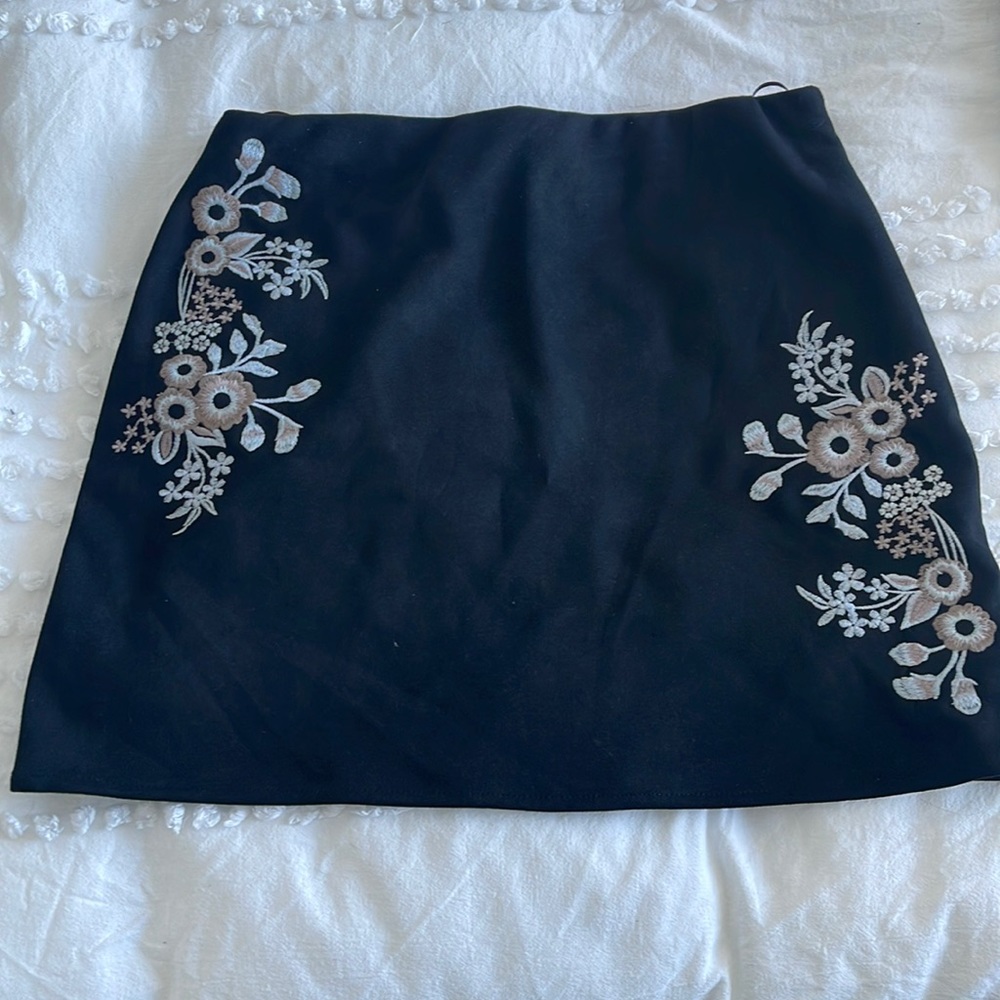 Suede skirt